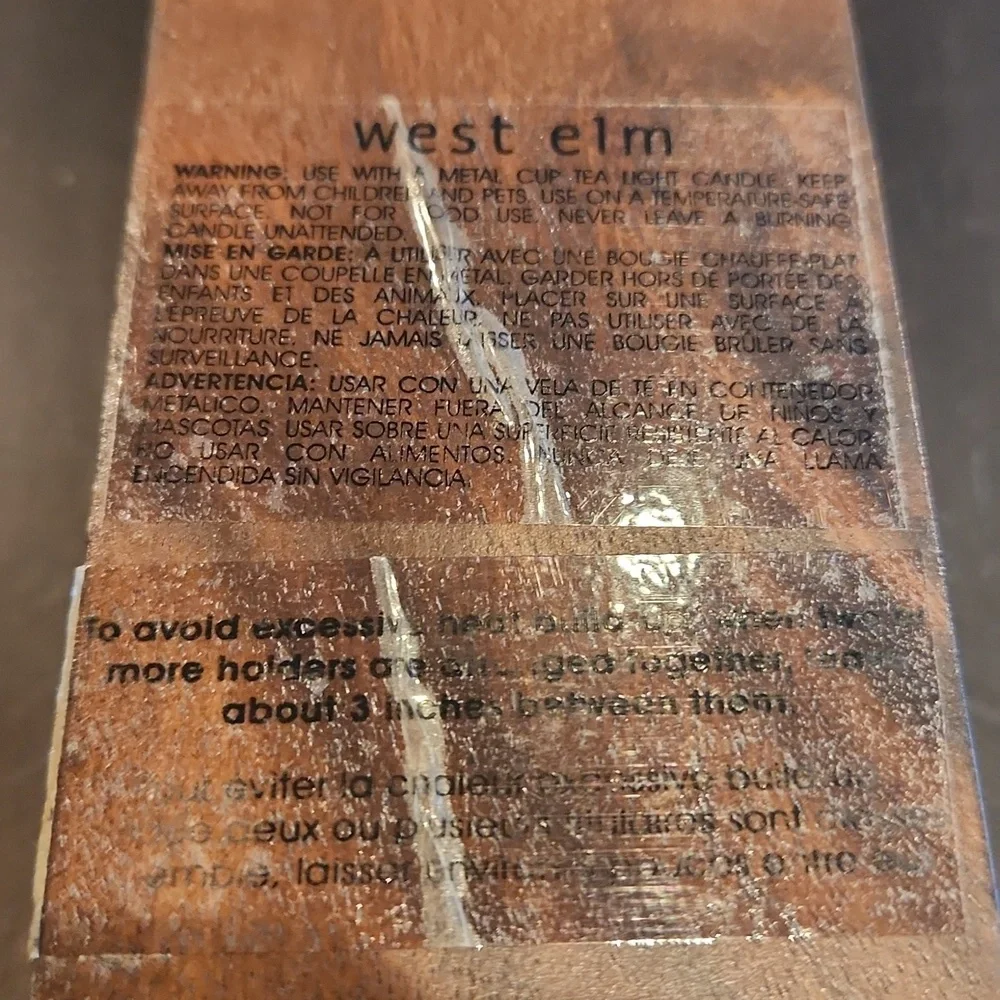 WEST ELM 5 slot candle holder